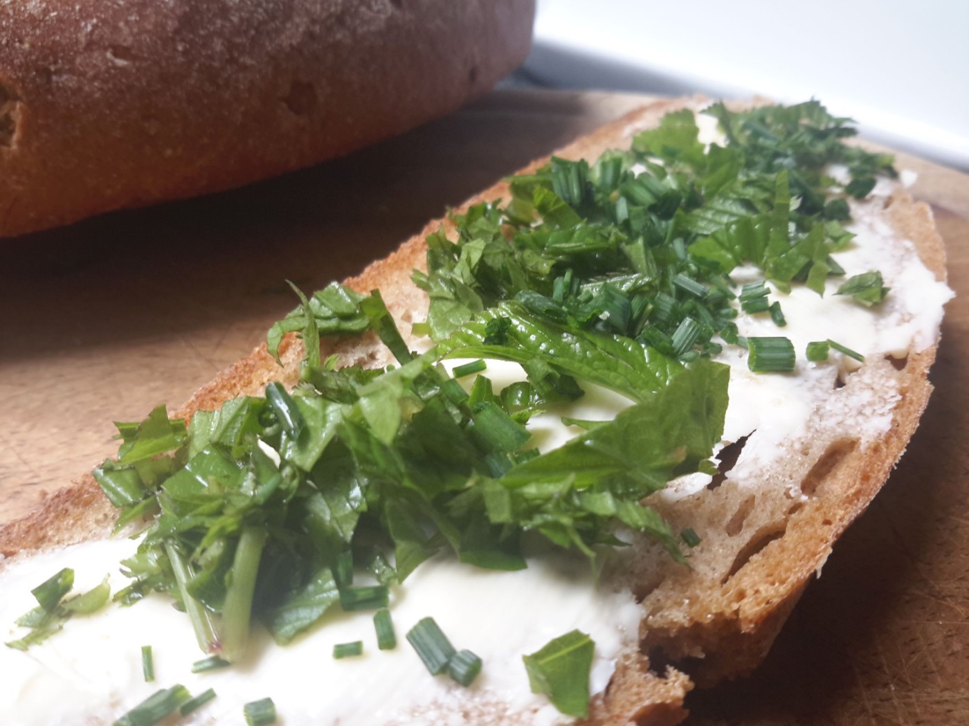Giersch-Schnittlauchbrot