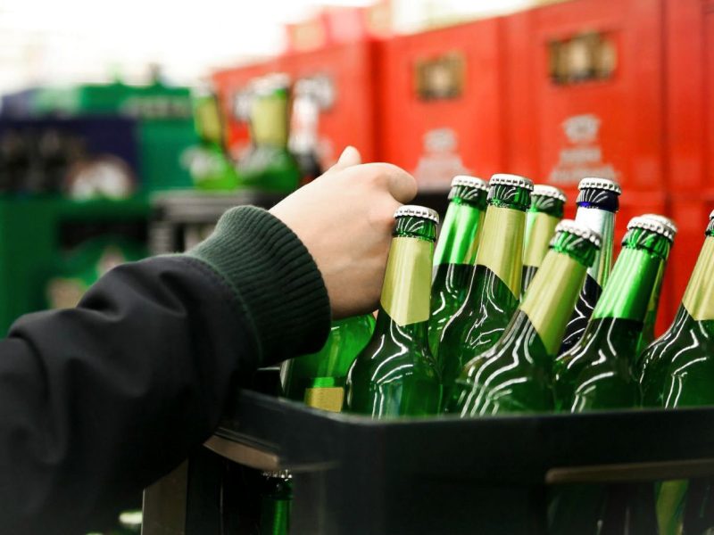 Bierflaschen in der Kiste