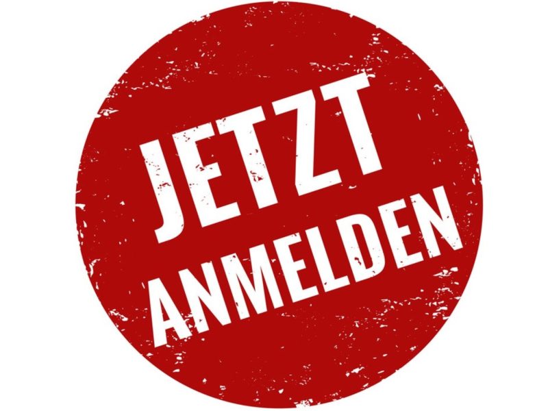 Button jetzt anmelden