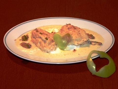 Dinkel-Topfennockerl in kalter Rieslingsuppe