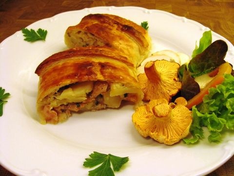 Schwammerl-Erdäpfelstrudel