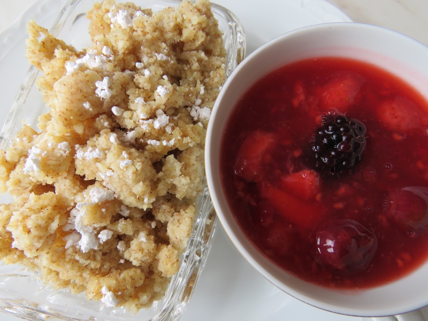 Griesschmarrn mit Kompott