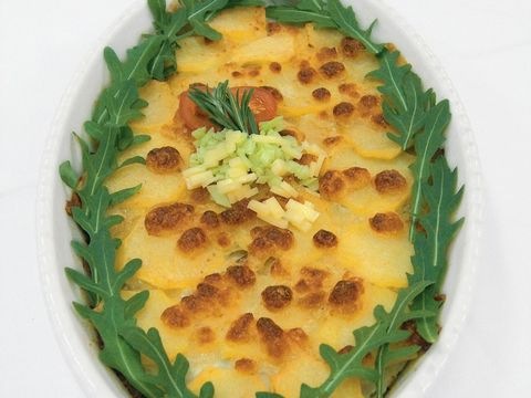 Kohlrabi-Erdäpfel-Gratin