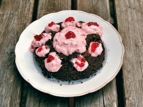 Mohnauflauf mit Preiselbeerobers