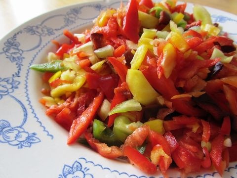 Paprika geschnitten