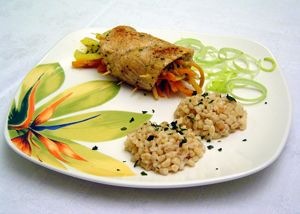 Pastinakenrouladen mit Zartweizen