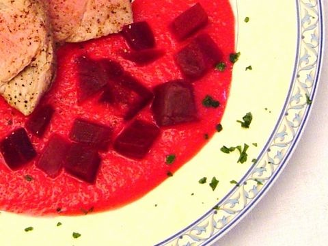rote Rüben Ragout mit Koriander