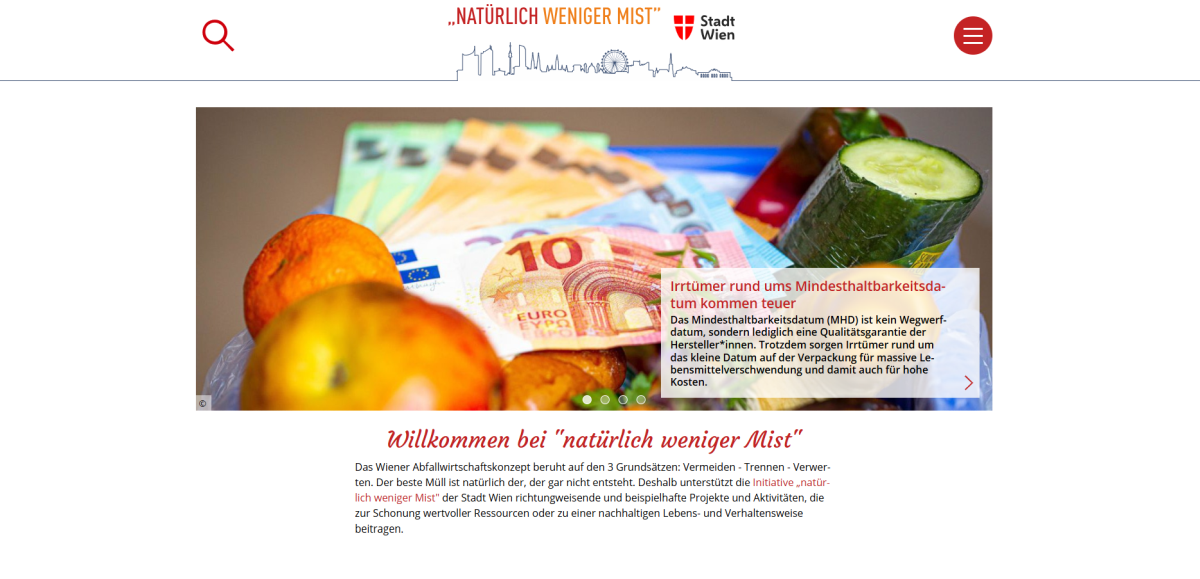 Startseite www.wenigermist.at