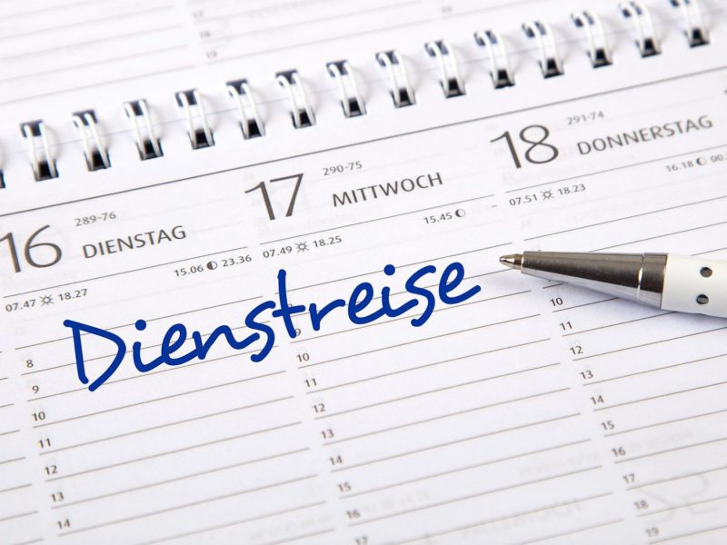 Dienstreise im Kalender eintragen