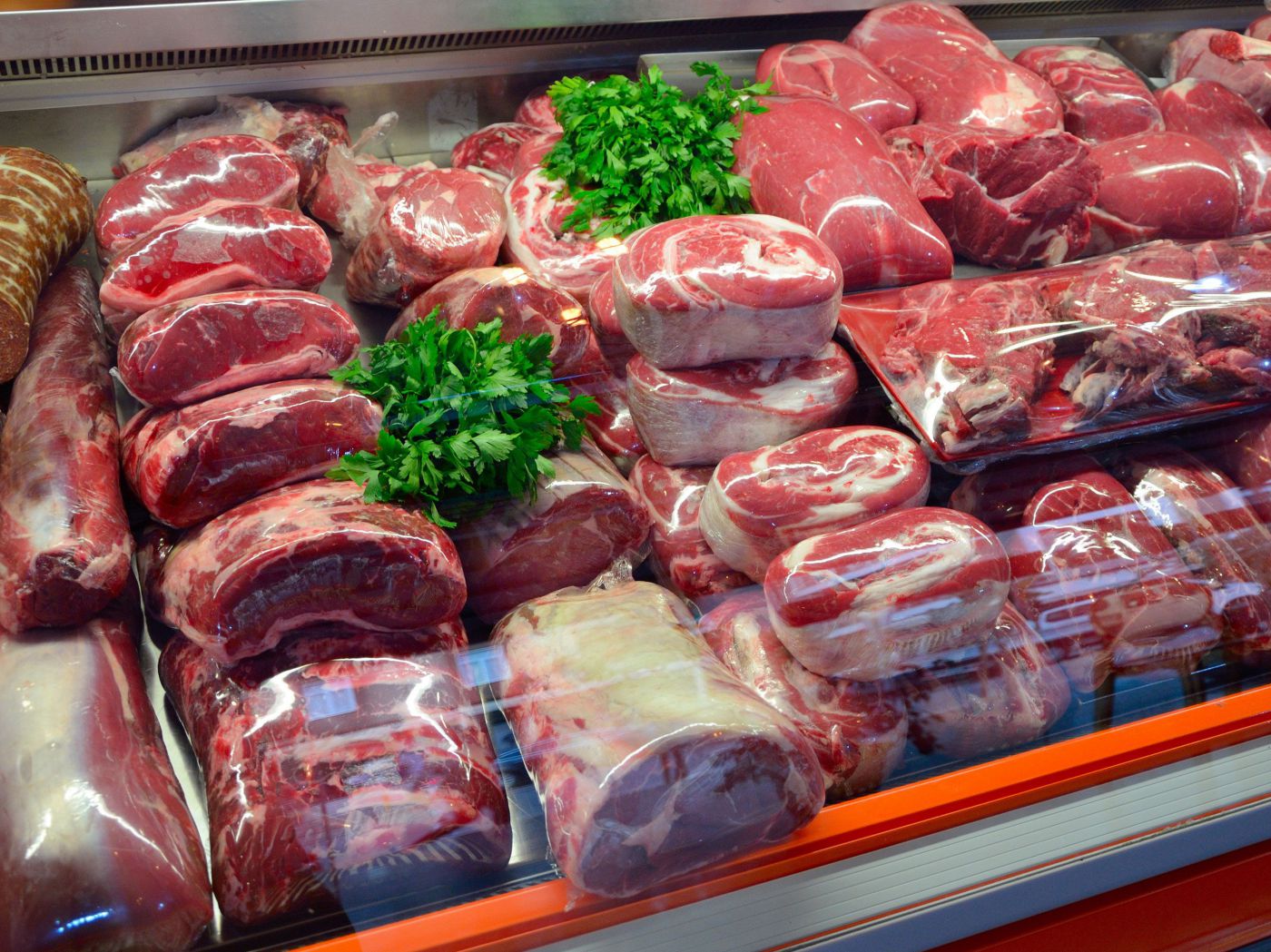 Fleischauswahl im Supermarkt
