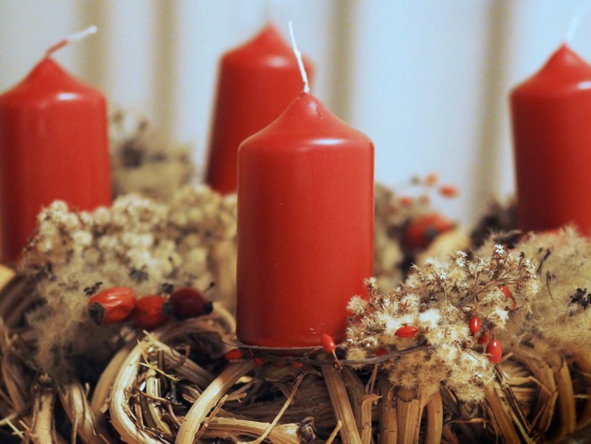 Adventkranz aus Waldreben