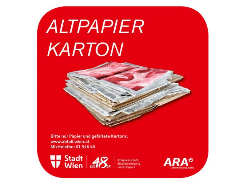Aufleber Altpapier