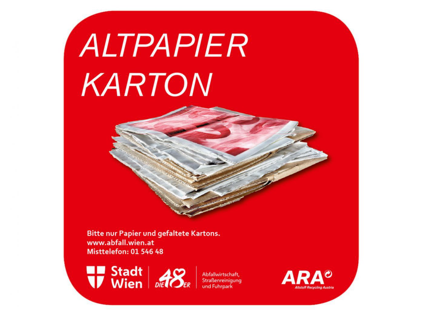 Aufleber Altpapier