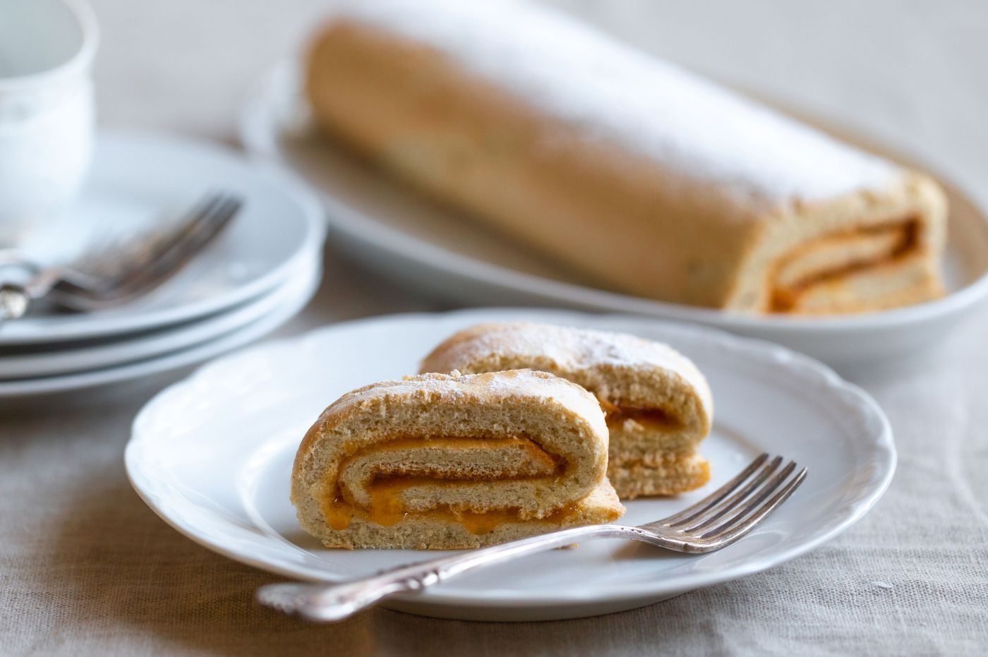 Buchweizenbiskuitroulade