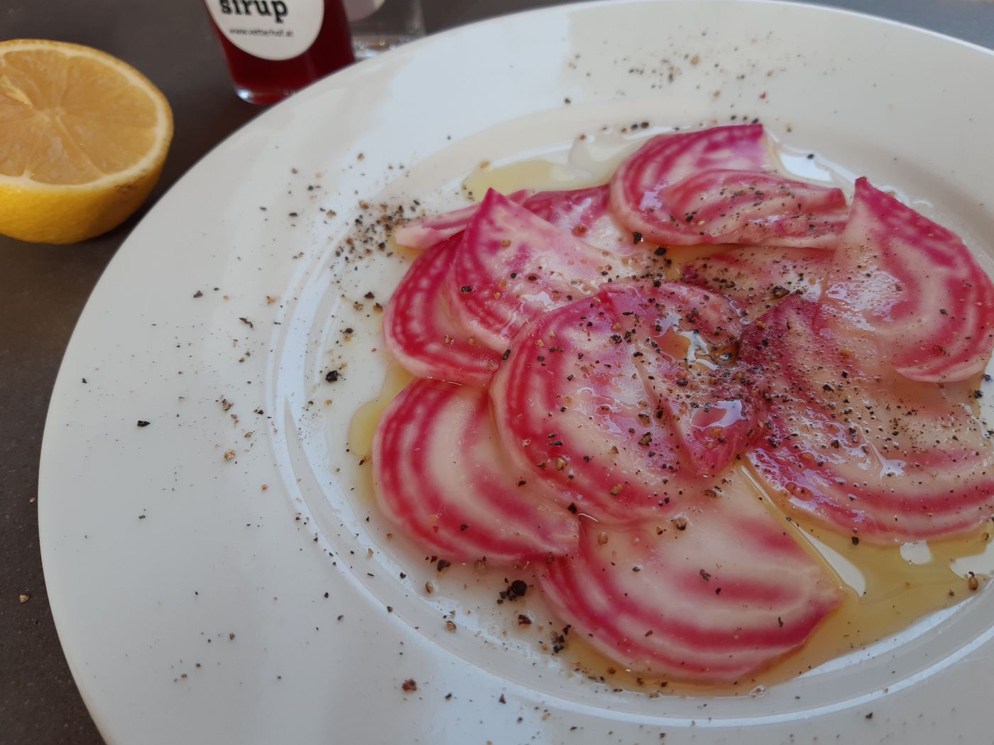 Carpaccio von der Chioggiarübe