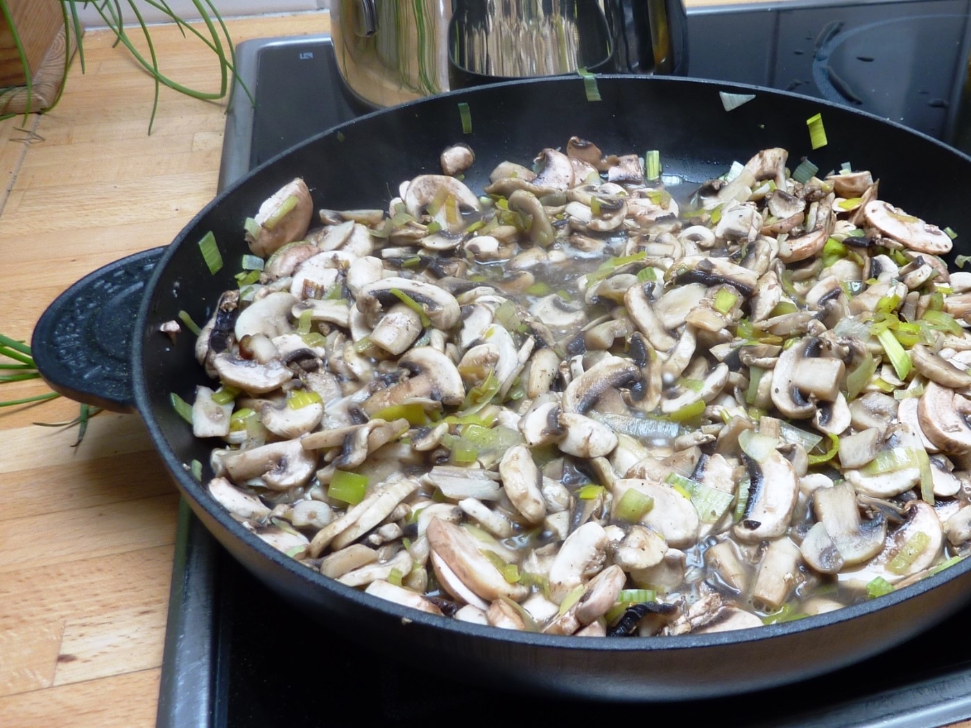Champignons in der Pfanne