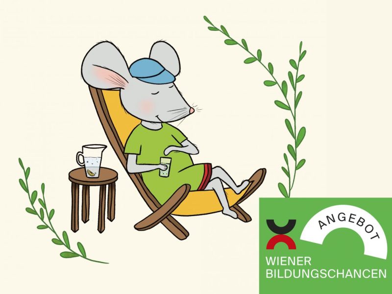 Maus im Liegestuhl