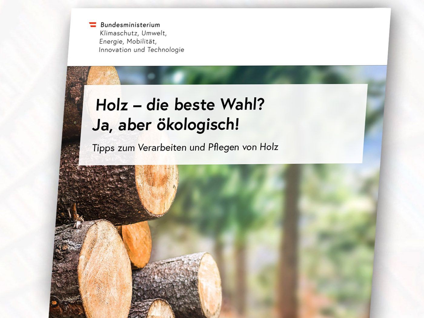Cover Holzbroschüre
