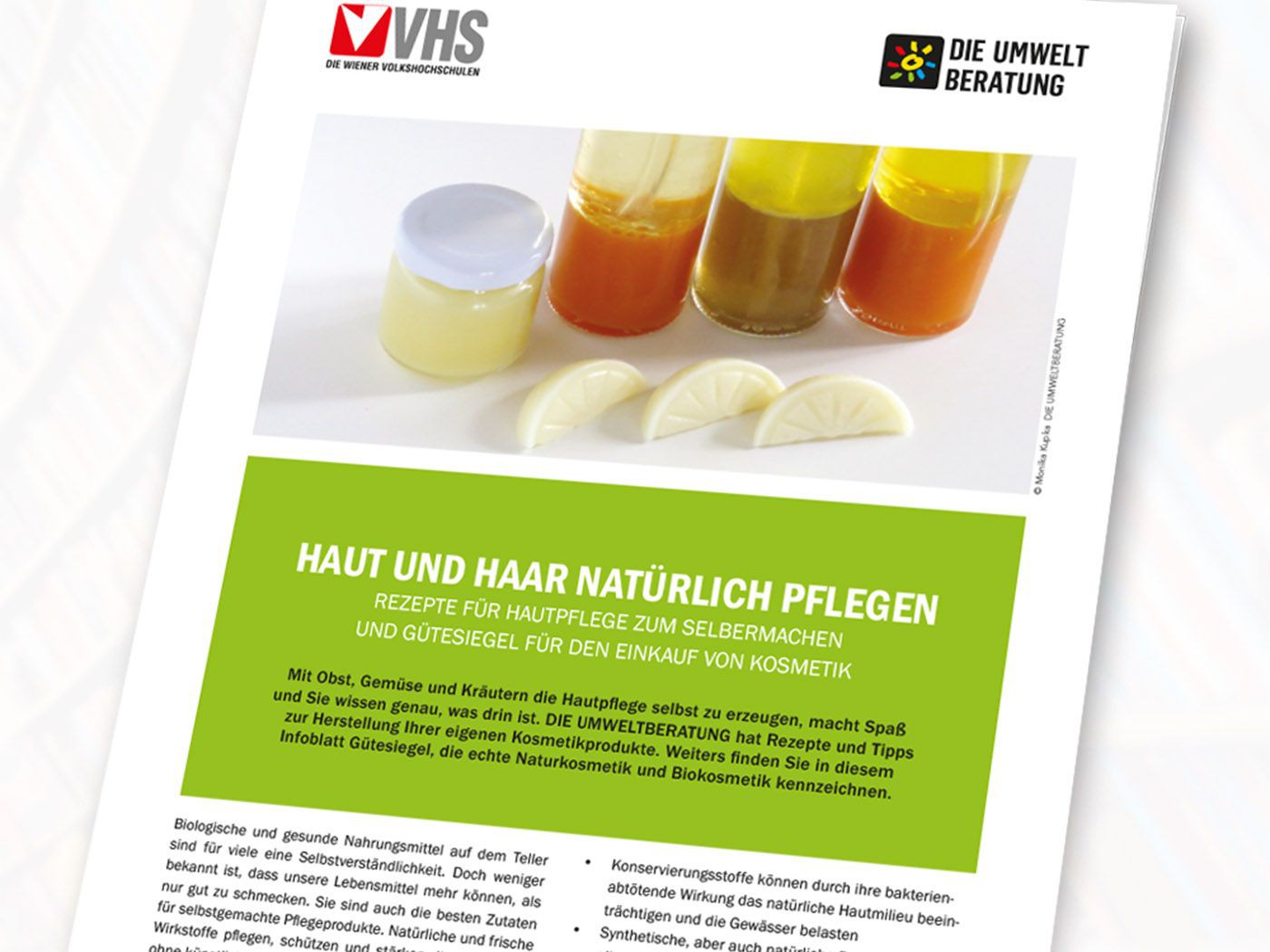 Haut und Haar natürlich pflegen