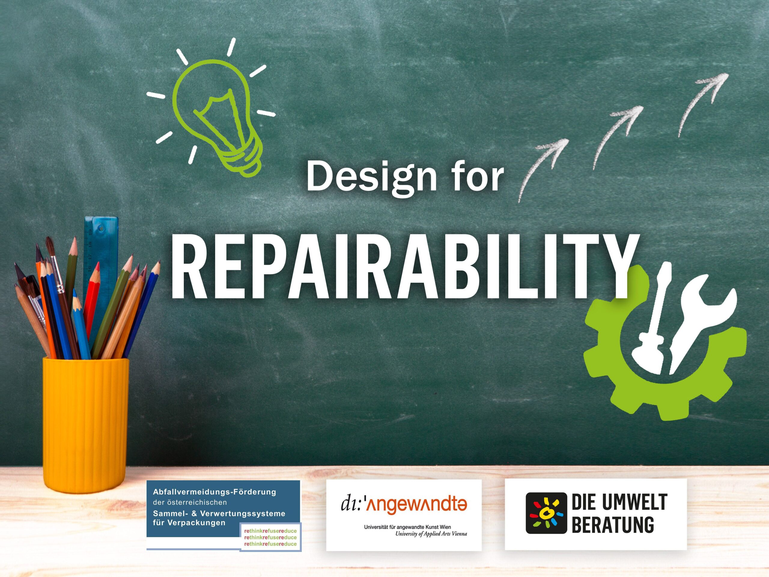 Sujet "Design for Repairability" mit Schultafel