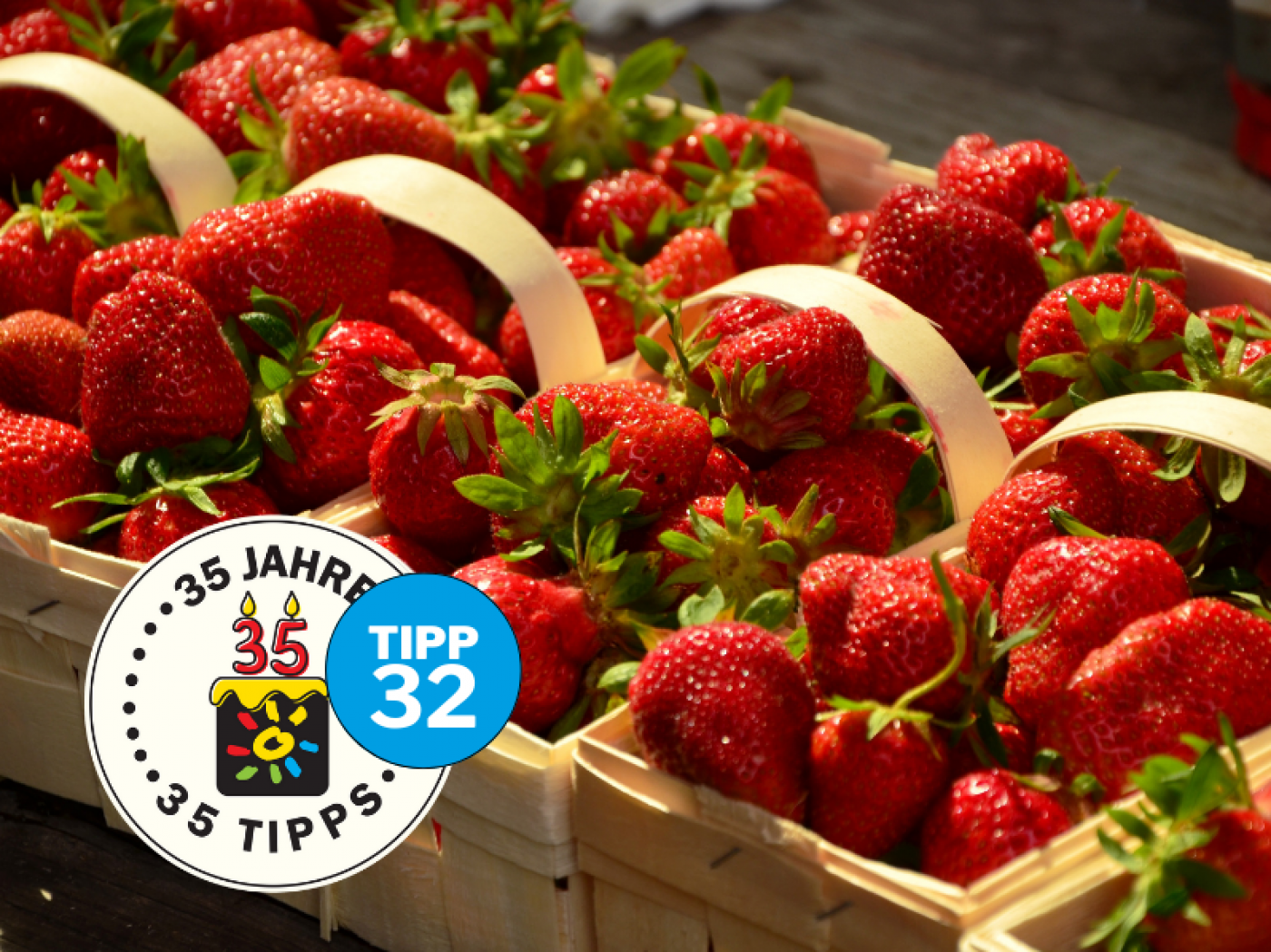 Erdbeeren am Markt