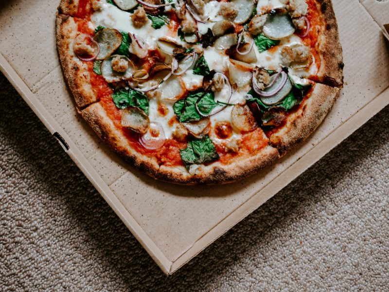 Pizza in Schachtel