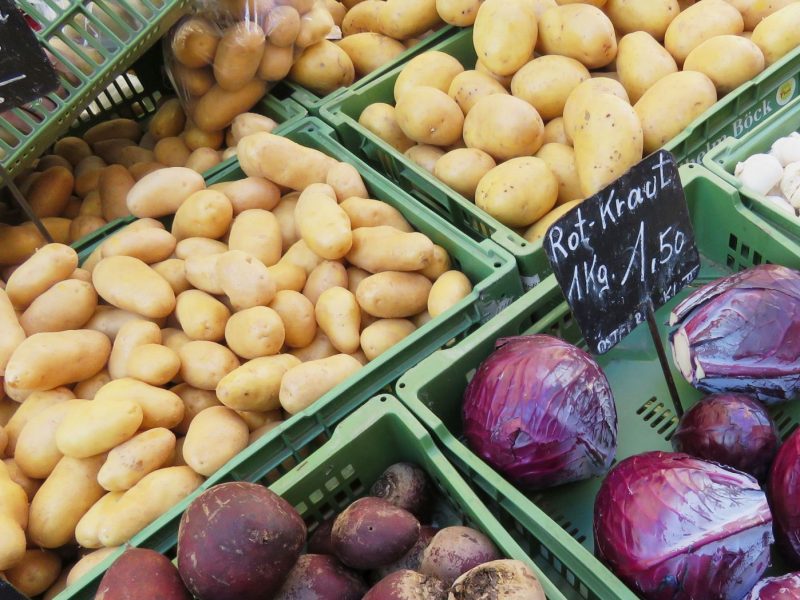 Gemüsekisten am Markt