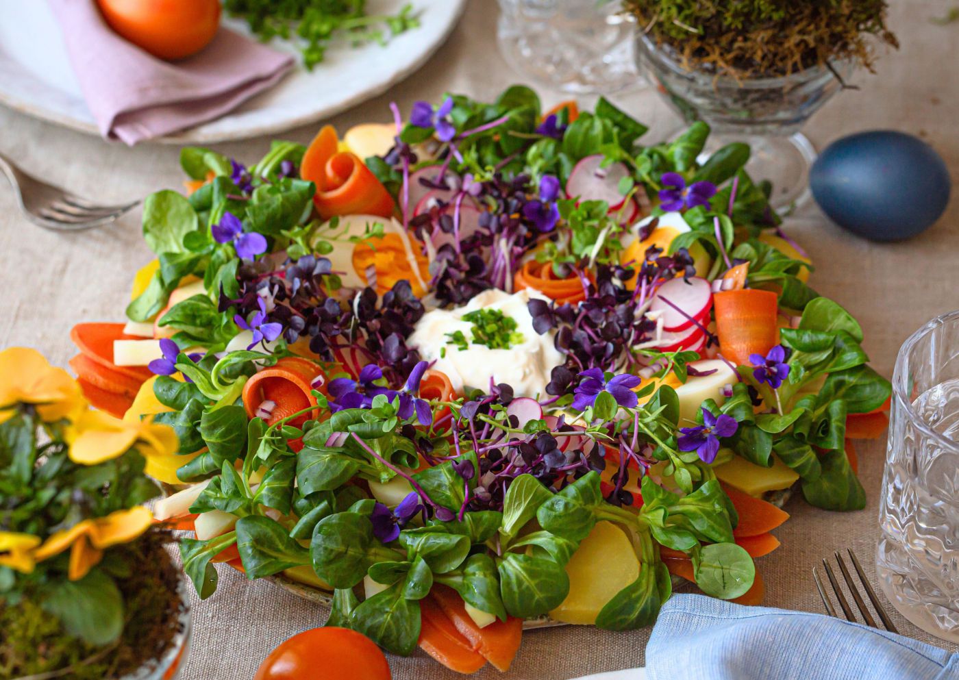 Karottenlachs-Salatkranz
