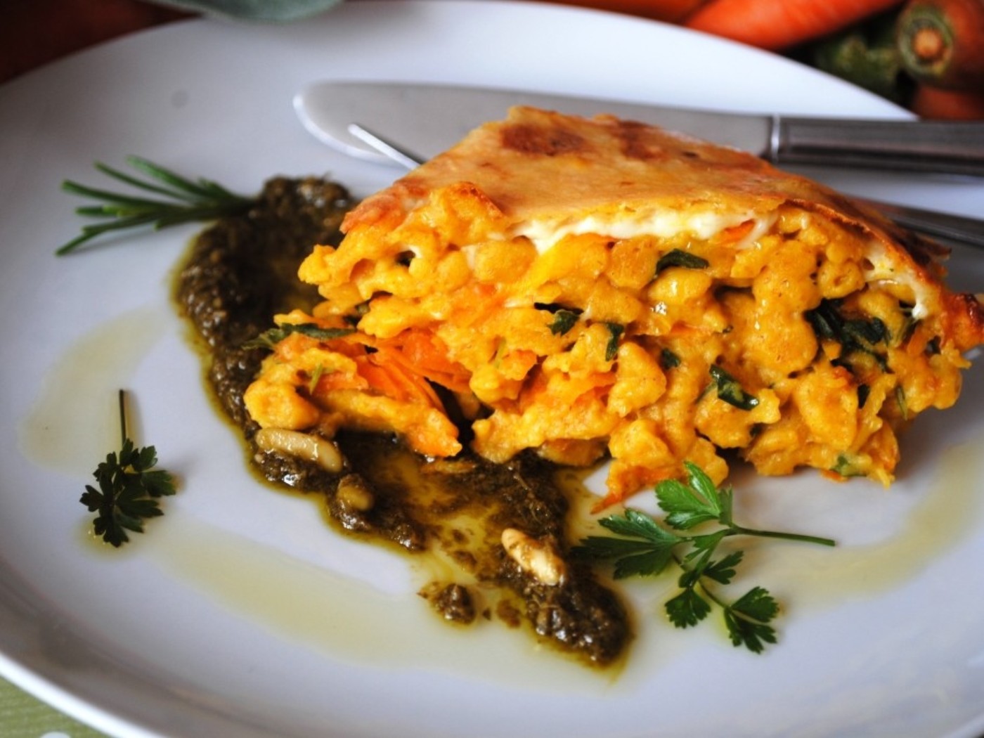 Karottenspätzle überbacken