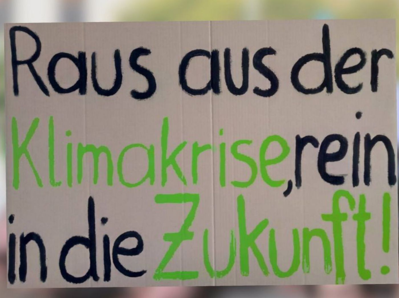 Klimastreik-Schild
