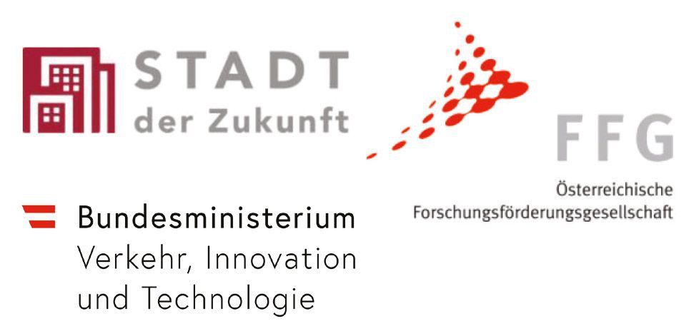 Logos von Stadt der Zukunft, BMVIT, FFG