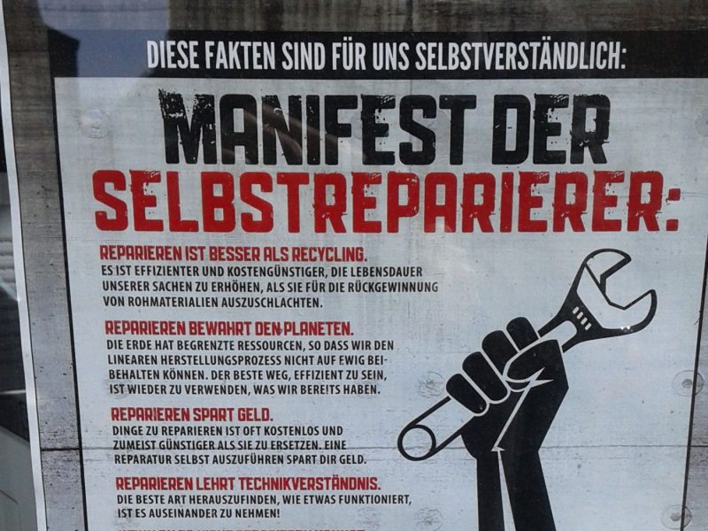 Plakat "Manifest der Selbstreparierer"