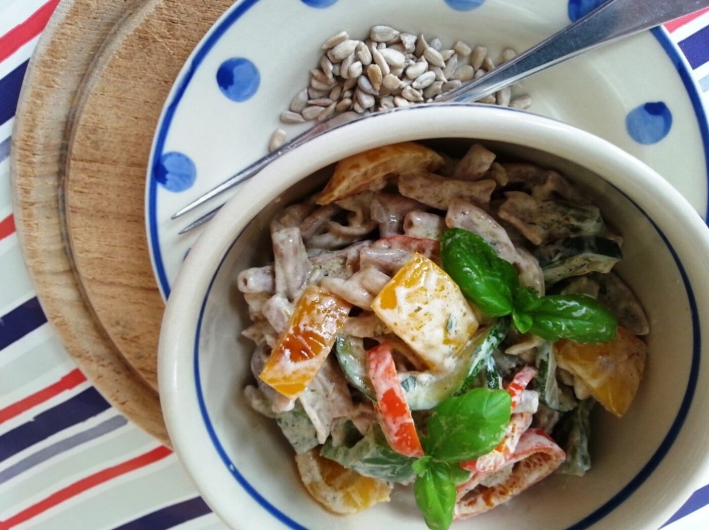 Nudelsalat mit Grillgemüse