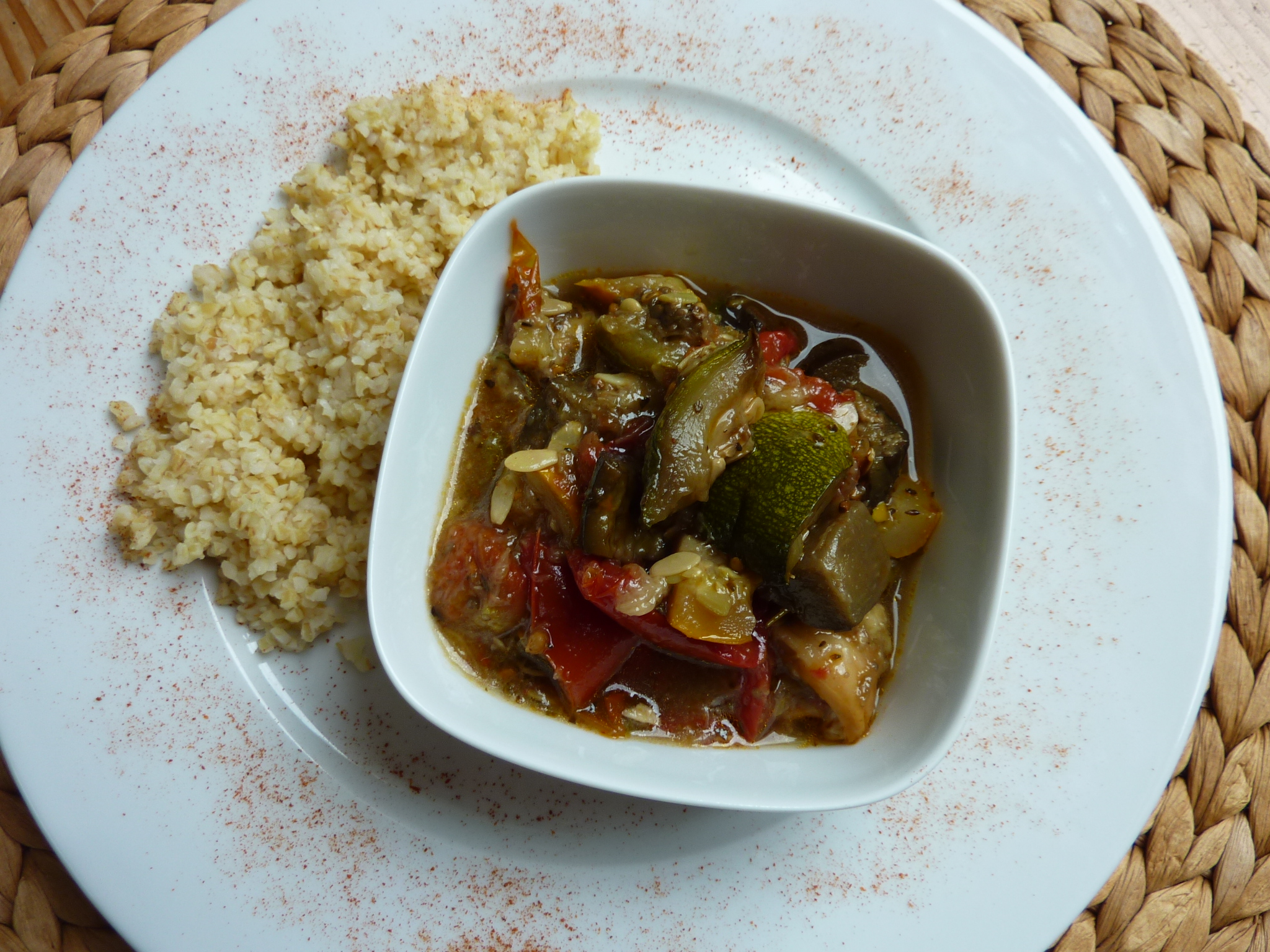 Melanzani-Zucchini-Eintopf