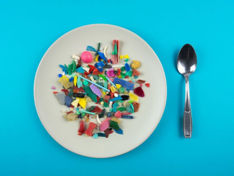 Mikroplastik auf Teller