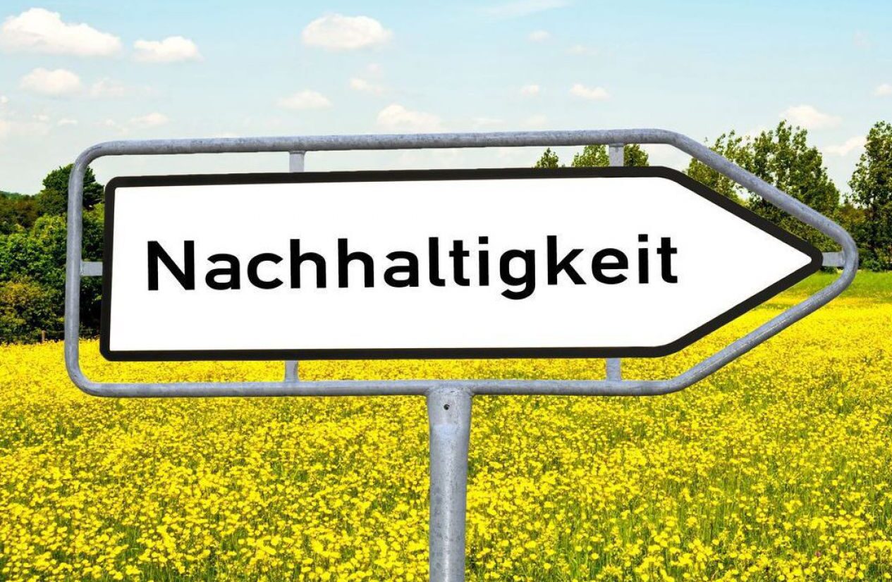 Nachhaltigkeit Schild