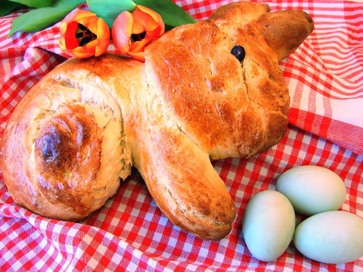 Osterhase aus Germteig