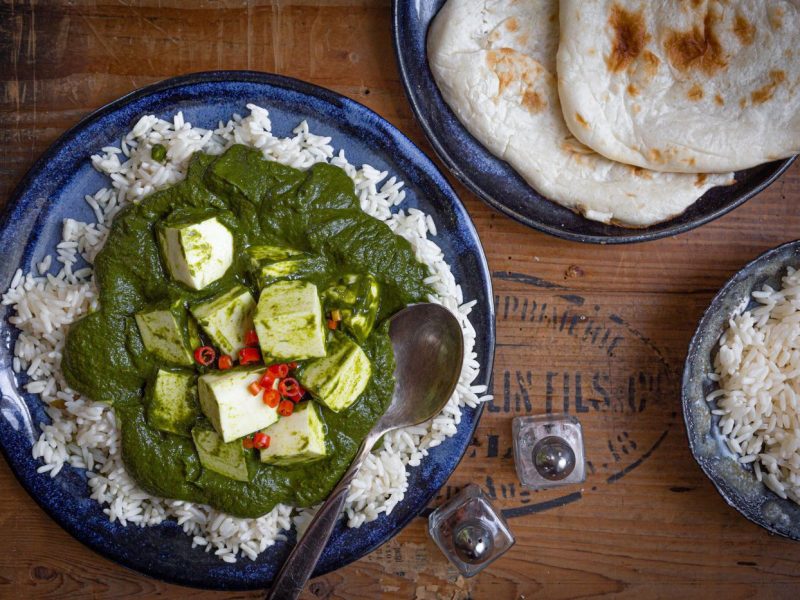 Palak Paneer mit Brennnesseln