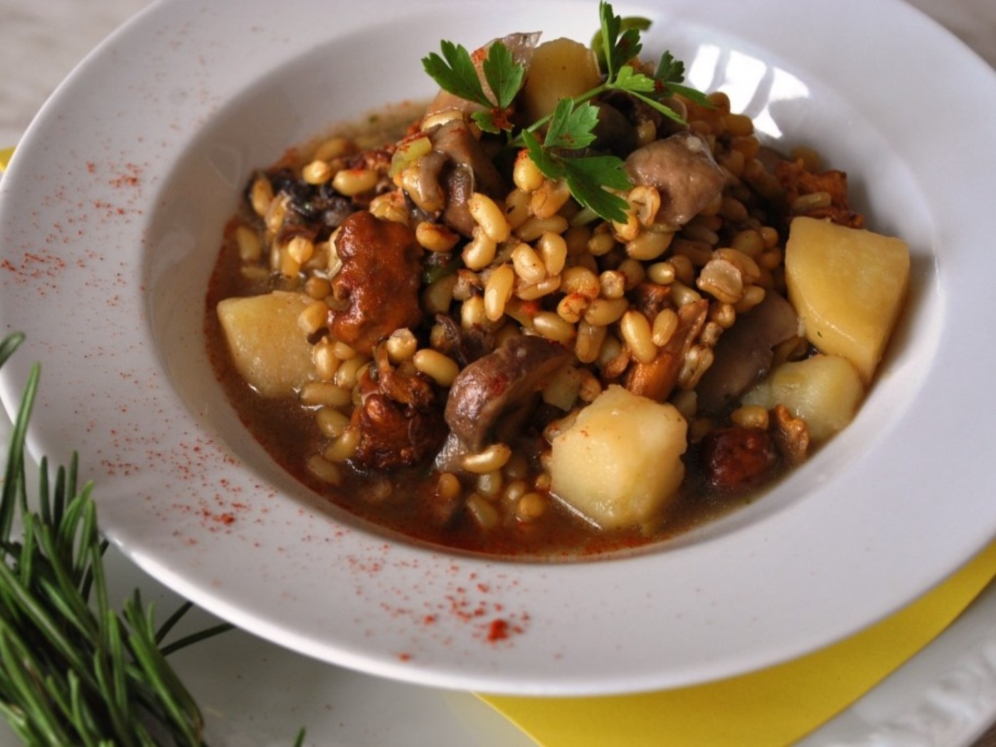 Pilzeintopf mit Kamut