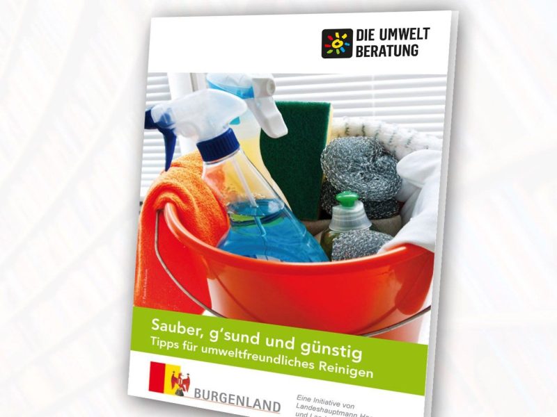 Broschüre  mit Tipps zum umweltfreundliches Reinigen