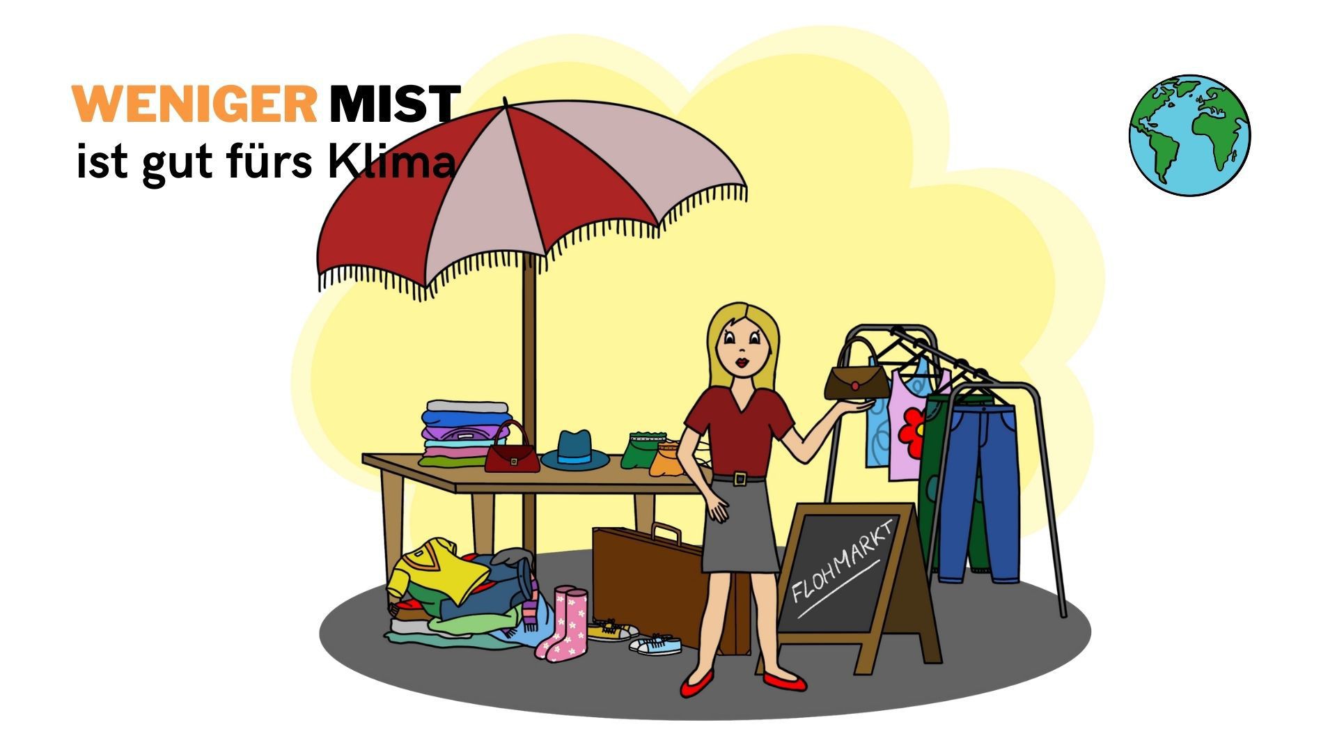 Sujet: Frau am Flohmarkt