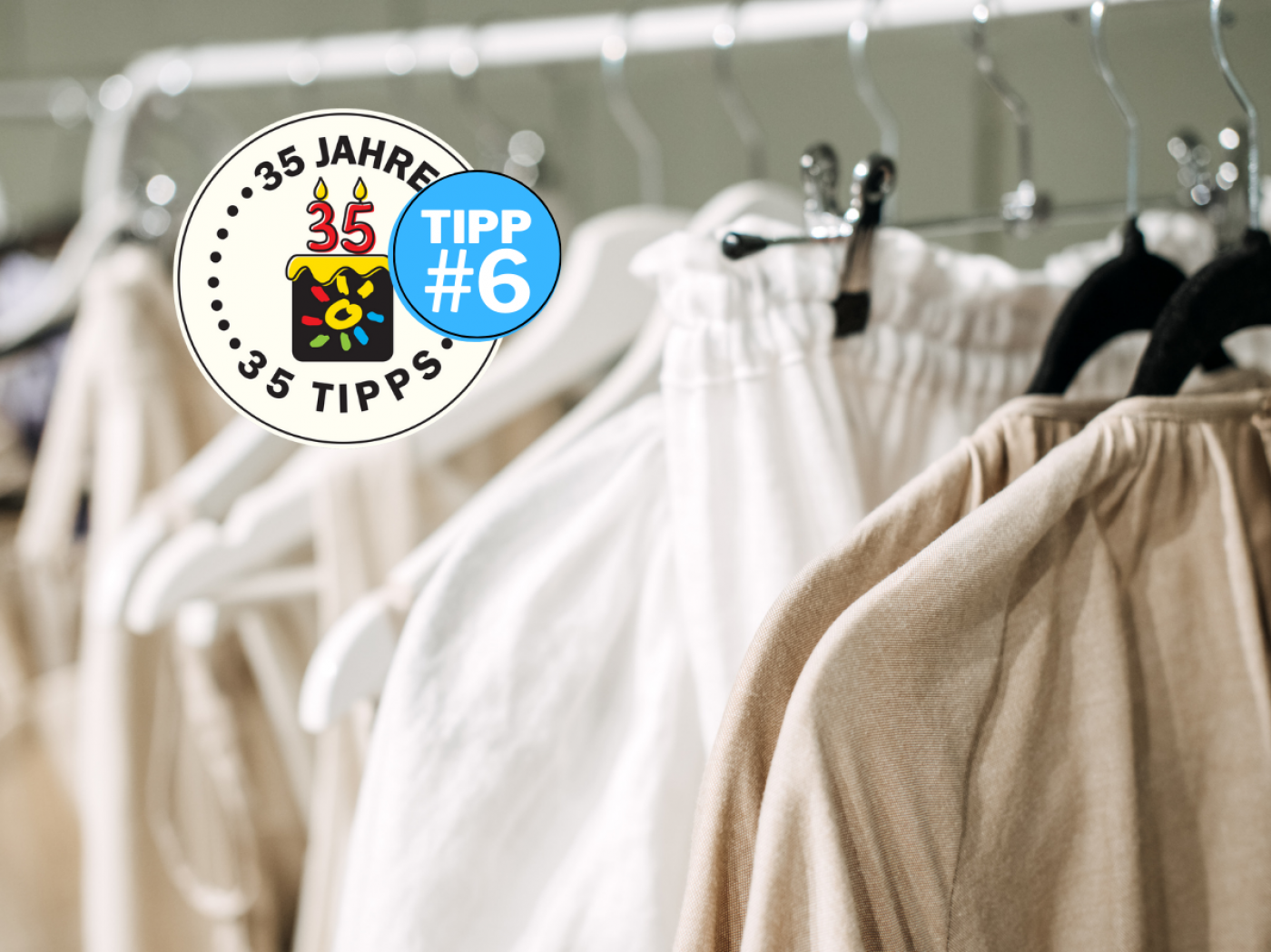 Kleiderstange mit 35 Tipps Logo