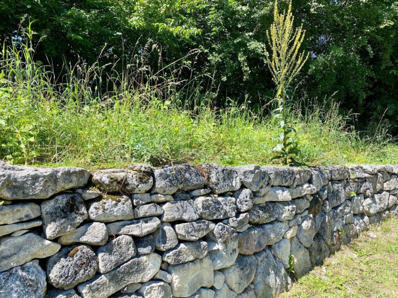 Trockensteinmauer ohne Betonfundament