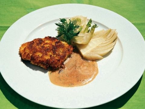 überbackenes Putenschnitzel