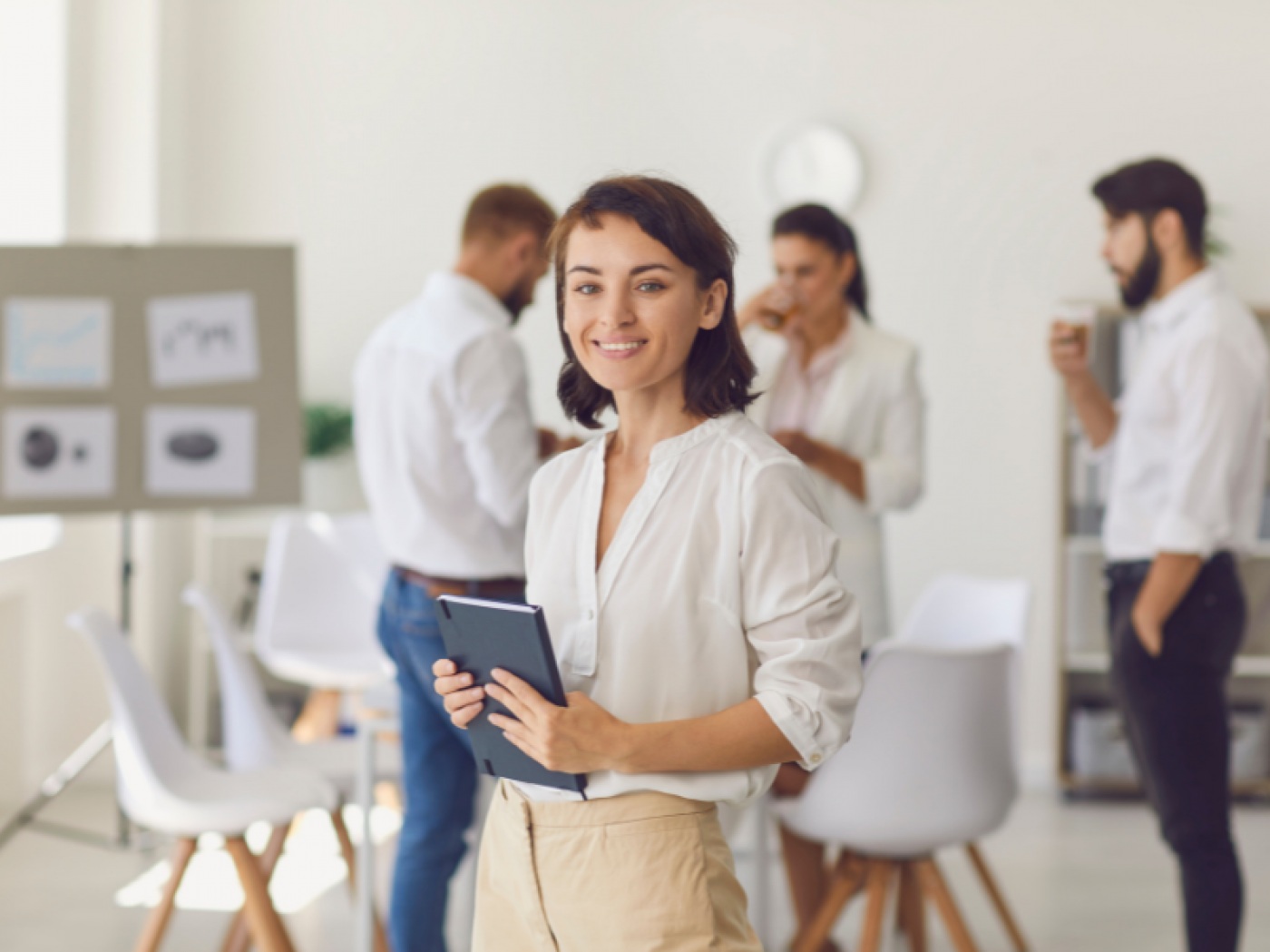 Mitarbeiterin während eines Workshops