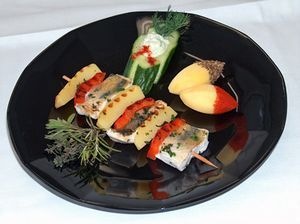 zanderspiesschen in kräutermarinade